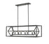 Z-Lite Euclid 8 Light Linear Chandelier in Chrome + Matte Black Finish Model: 457-8L-CH-MB