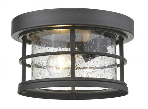 Z-Lite Exterior Additions 1 Light Outdoor Flush Mount in Black Finish Model: 555F-BK