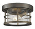Z-Lite Exterior Additions 1 Light Outdoor Flush Mount in Black Finish Model: 555F-BK