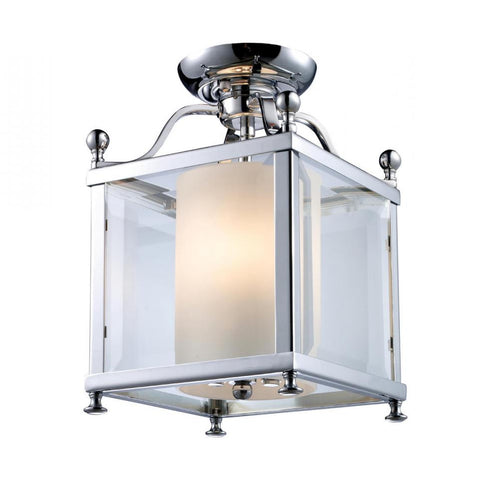 Z-Lite Fairview 3 Light Semi Flush Mount in Chrome Finish Model: 176-3SF-S