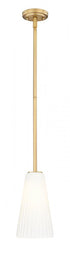 Z-Lite Farrell 1 Light Pendant in Brushed Nickel Finish Model: 3043P6-ROD-BN