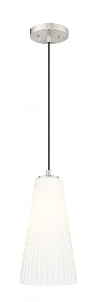 Z-Lite Farrell 1 Light Pendant in Brushed Nickel Finish Model: 3043P7-BN