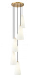 Z-Lite Farrell 5 Light Chandelier in Brushed Nickel Finish Model: 3043P7-5R-BN