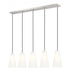 Z-Lite Farrell 5 Light Linear Chandelier in Brushed Nickel Finish Model: 3043P6-5L-BN