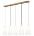 Z-Lite Farrell 5 Light Linear Chandelier in Brushed Nickel Finish Model: 3043P7-5L-BN