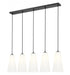 Z-Lite Farrell 5 Light Linear Chandelier in Brushed Nickel Finish Model: 3043P7-5L-BN