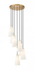 Z-Lite Farrell 7 Light Chandelier in Brushed Nickel Finish Model: 3043P7-7R-BN