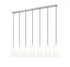Z-Lite Farrell 7 Light Linear Chandelier in Brushed Nickel Finish Model: 3043P6-7L-BN