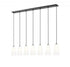Z-Lite Farrell 7 Light Linear Chandelier in Brushed Nickel Finish Model: 3043P6-7L-BN