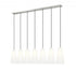 Z-Lite Farrell 7 Light Linear Chandelier in Brushed Nickel Finish Model: 3043P7-7L-BN