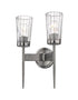 Z-Lite Flair 2 Light Wall Sconce in Antique Nickel Finish Model: 1932-2S-AN
