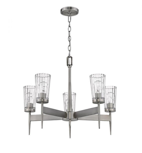 Z-Lite Flair 5 Light Chandelier in Antique Nickel Finish Model: 1932-5AN