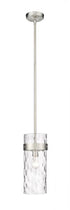 Z-Lite Fontaine 1 Light Pendant in Brushed Nickel Finish Model: 3035P6-BN