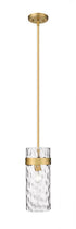 Z-Lite Fontaine 1 Light Pendant in Brushed Nickel Finish Model: 3035P6-BN