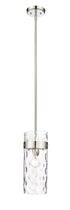 Z-Lite Fontaine 1 Light Pendant in Brushed Nickel Finish Model: 3035P6-BN