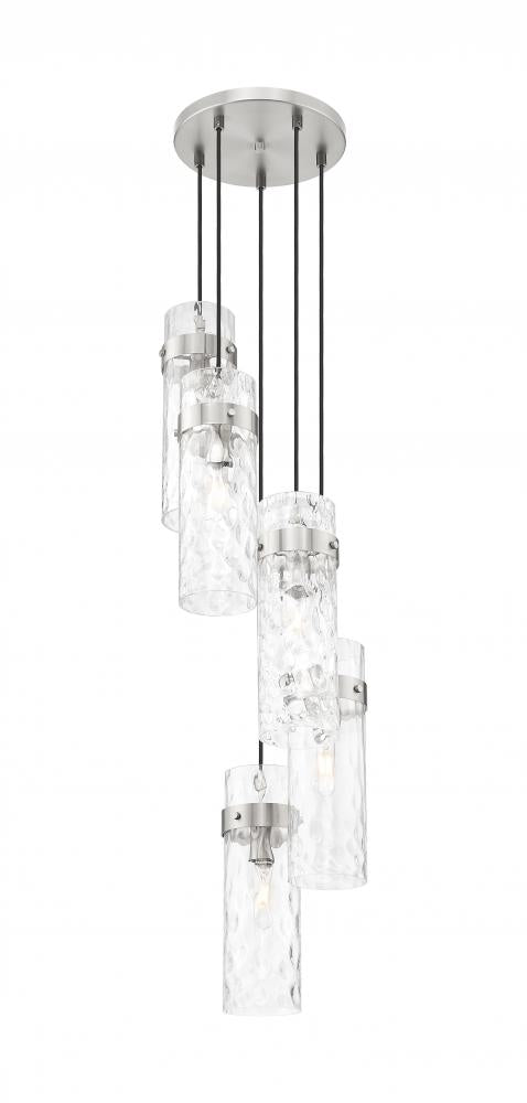 Z-Lite Fontaine 5 Light Chandelier in Brushed Nickel Finish Model: 7002P5-5R-BN