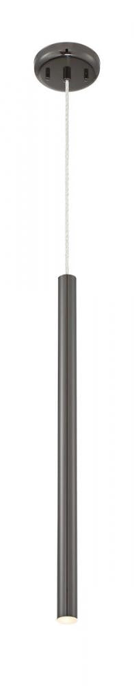 Z-Lite Forest 1 Light Pendant in Brushed Nickel Finish Model: 917MP24-BN-LED