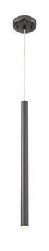Z-Lite Forest 1 Light Pendant in Brushed Nickel Finish Model: 917MP24-BN-LED