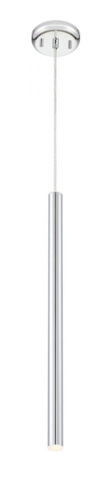 Z-Lite Forest 1 Light Pendant in Brushed Nickel Finish Model: 917MP24-BN-LED