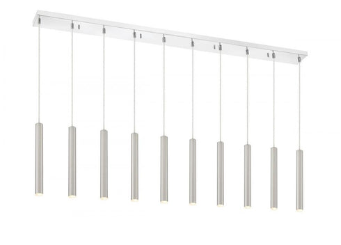Z-Lite Forest 10 Light Linear Chandelier in Chrome Finish Model: 917MP12-BN-LED-10LCH