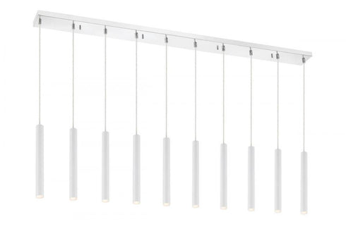 Z-Lite Forest 10 Light Linear Chandelier in Chrome Finish Model: 917MP12-BN-LED-10LCH