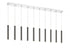 Z-Lite Forest 10 Light Linear Chandelier in Chrome Finish Model: 917MP12-BN-LED-10LCH