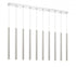Z-Lite Forest 10 Light Linear Chandelier in Chrome Finish Model: 917MP24-BN-LED-10LCH
