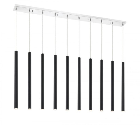 Z-Lite Forest 10 Light Linear Chandelier in Chrome Finish Model: 917MP24-BN-LED-10LCH