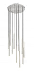 Z-Lite Forest 11 Light Chandelier in Brushed Nickel Finish Model: 919MP24-11R-BN-LED