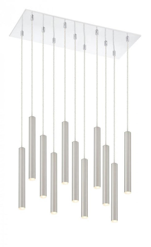 Z-Lite Forest 11 Light Chandelier in Chrome Finish Model: 917MP12-BN-LED-11LCH