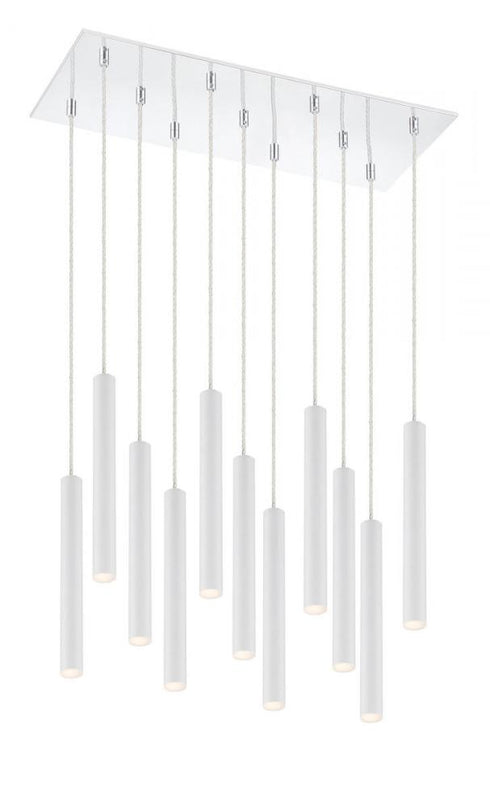 Z-Lite Forest 11 Light Chandelier in Chrome Finish Model: 917MP12-BN-LED-11LCH
