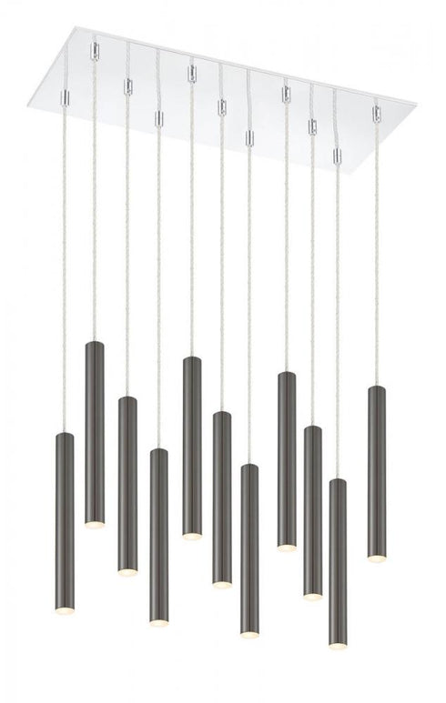 Z-Lite Forest 11 Light Chandelier in Chrome Finish Model: 917MP12-BN-LED-11LCH