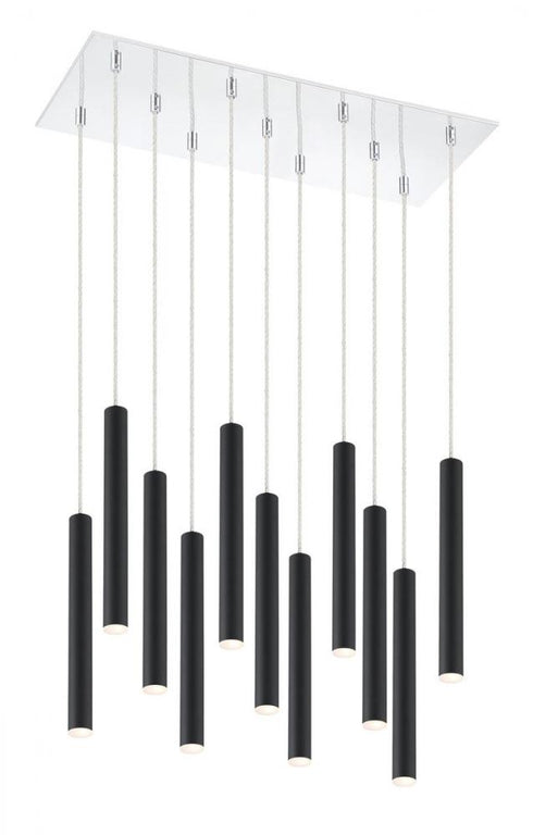 Z-Lite Forest 11 Light Chandelier in Chrome Finish Model: 917MP12-BN-LED-11LCH