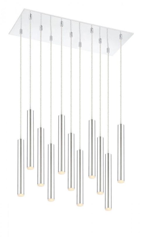 Z-Lite Forest 11 Light Chandelier in Chrome Finish Model: 917MP12-BN-LED-11LCH