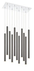 Z-Lite Forest 11 Light Chandelier in Chrome Finish Model: 917MP24-BN-LED-11LCH