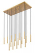 Z-Lite Forest 17 Light Linear Chandelier in Brushed Nickel Finish Model: 919MP12-17L-BN-LED