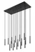 Z-Lite Forest 17 Light Linear Chandelier in Brushed Nickel Finish Model: 919MP12-17L-BN-LED
