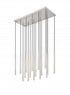 Z-Lite Forest 17 Light Linear Chandelier in Brushed Nickel Finish Model: 919MP24-17L-BN-LED