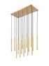 Z-Lite Forest 17 Light Linear Chandelier in Brushed Nickel Finish Model: 919MP24-17L-BN-LED