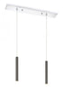 Z-Lite Forest 2 Light Linear Chandelier in Brushed Nickel Finish Model: 917MP12-BN-LED-2LBN