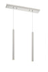 Z-Lite Forest 2 Light Linear Chandelier in Brushed Nickel Finish Model: 917MP24-BN-LED-2LBN