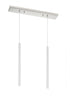 Z-Lite Forest 2 Light Linear Chandelier in Brushed Nickel Finish Model: 917MP24-BN-LED-2LBN