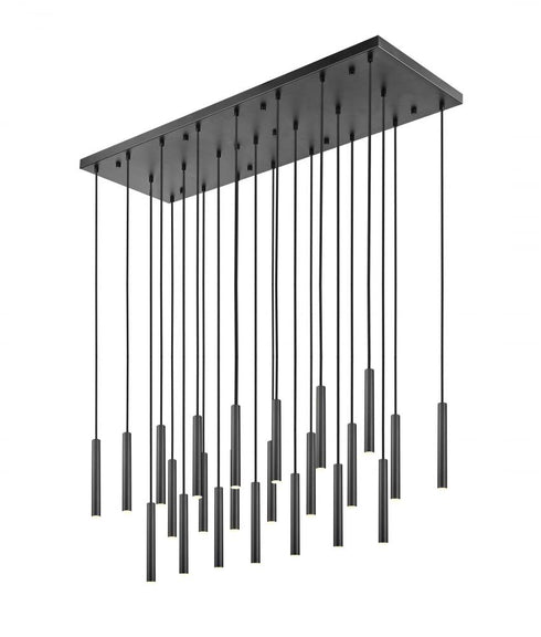 Z-Lite Forest 23 Light Linear Chandelier in Brushed Nickel Finish Model: 919MP12-23L-BN-LED