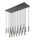 Z-Lite Forest 23 Light Linear Chandelier in Brushed Nickel Finish Model: 919MP12-23L-BN-LED