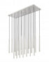 Z-Lite Forest 23 Light Linear Chandelier in Brushed Nickel Finish Model: 919MP24-23L-BN-LED
