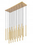 Z-Lite Forest 23 Light Linear Chandelier in Brushed Nickel Finish Model: 919MP24-23L-BN-LED