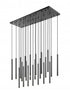 Z-Lite Forest 23 Light Linear Chandelier in Brushed Nickel Finish Model: 919MP24-23L-BN-LED