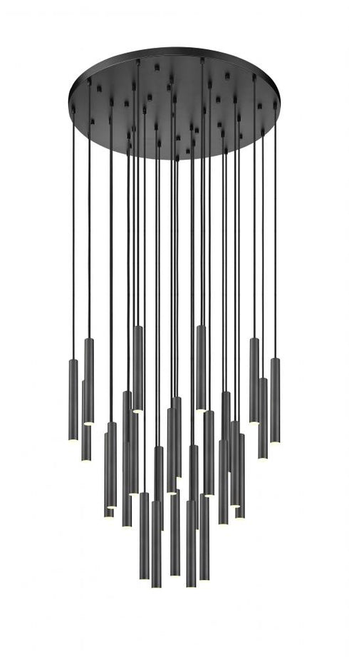 Z-Lite Forest 27 Light Chandelier in Brushed Nickel Finish Model: 919MP12-27R-BN-LED