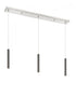 Z-Lite Forest 3 Light Linear Chandelier in Brushed Nickel Finish Model: 917MP12-BN-LED-3LBN