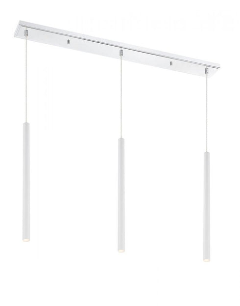 Z-Lite Forest 3 Light Linear Chandelier in Brushed Nickel Finish Model: 917MP24-BN-LED-3LBN
